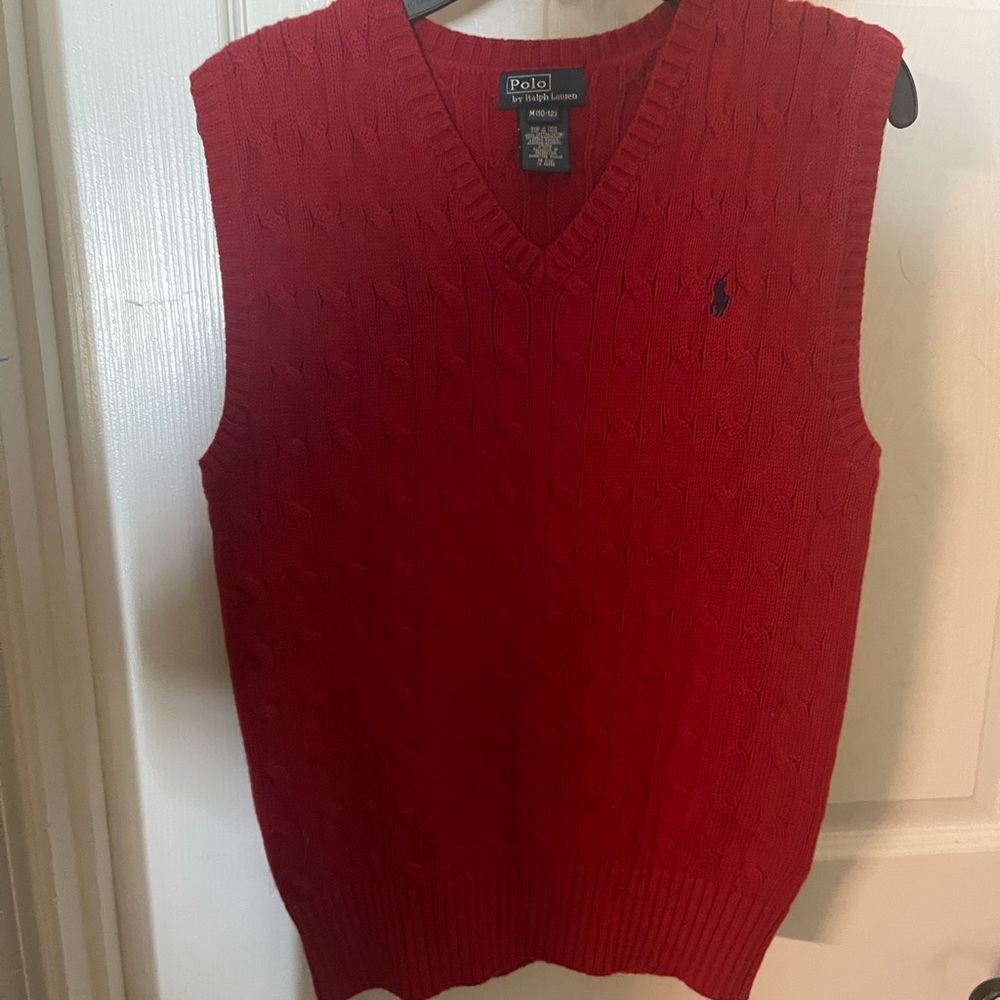 Boys Red Sweater Vest